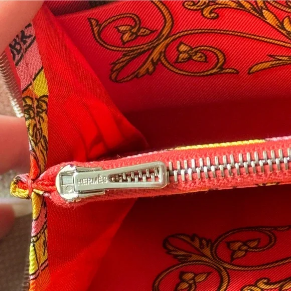 ☀️Hermès☀️Silk'In Classic Epsom Long Wallet Rose Jaipur Astrologie Nouvelle